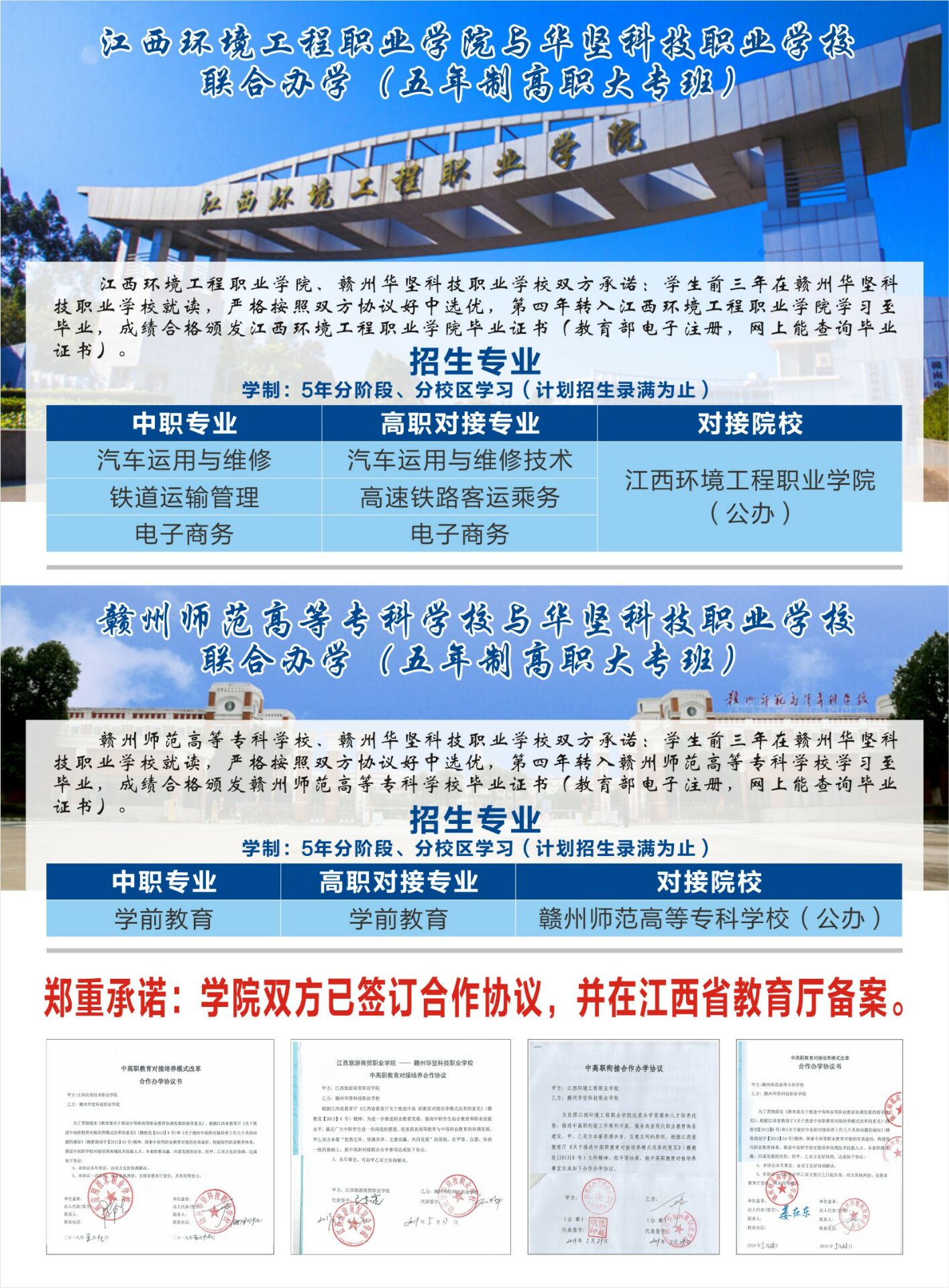 赣州华坚科技职业学校五年制大专2020年招生简章