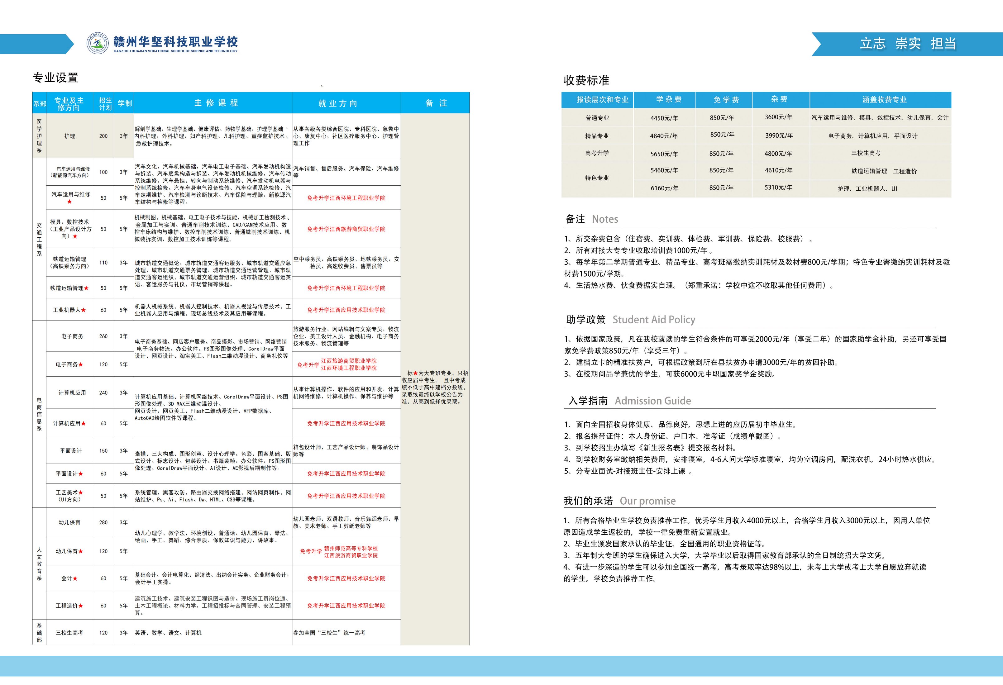 2021年赣州华坚科技职业学校招生简章